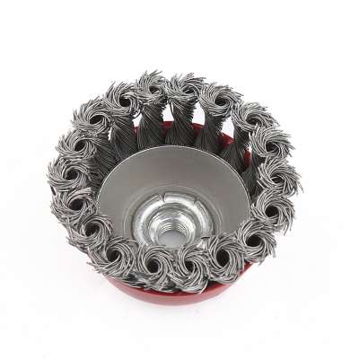 Good reputation factory price made in china twist knot steel wire cup brush