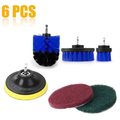 Power Scrubber Drill Brush Kit 6 Pcs Nylon Power Brush Tile and Grout Bathroom Cleaning Scrub Brush set